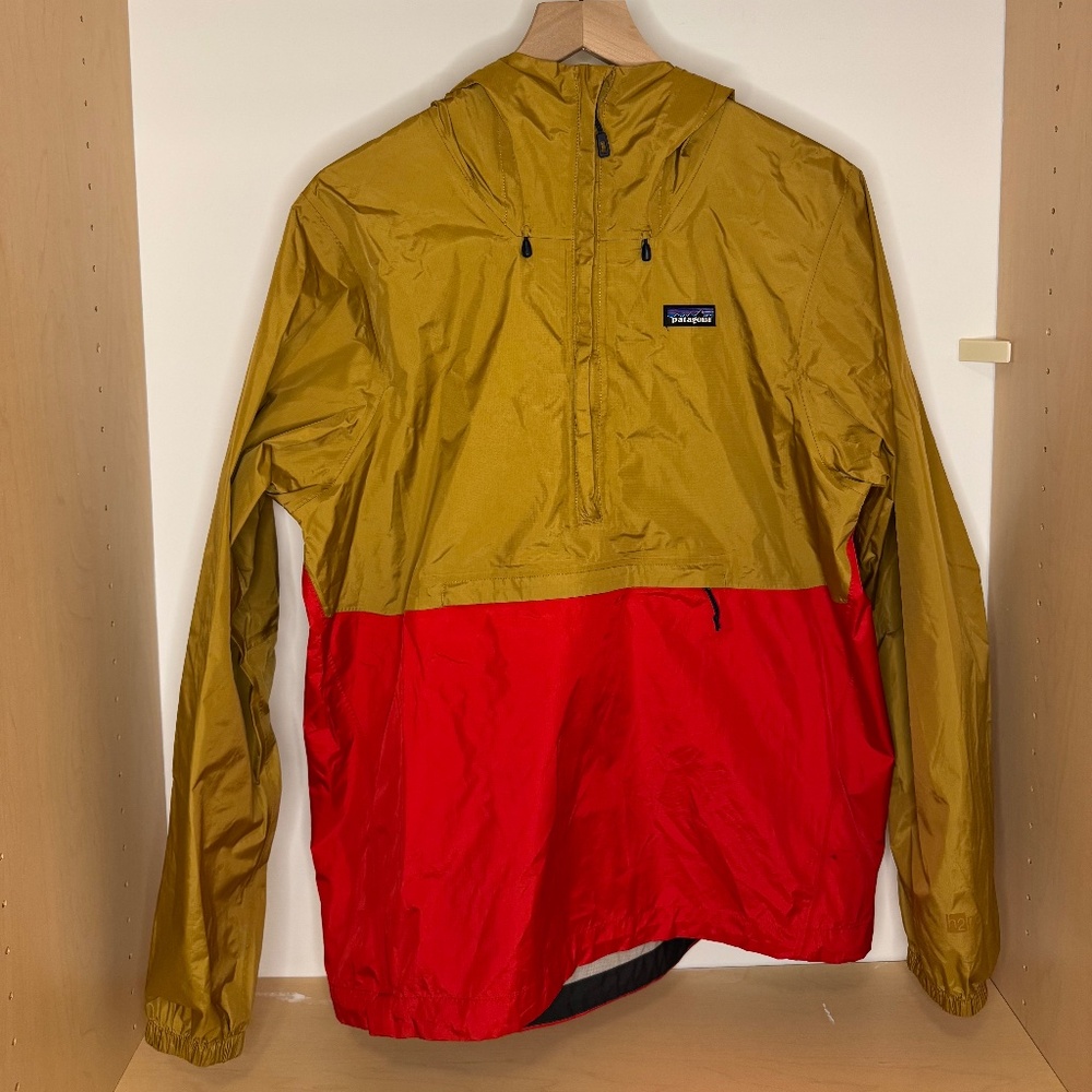 FLAWLESS Patagonia Torrentshell Pullover Mustard/Red STY83932 Men’s Medium